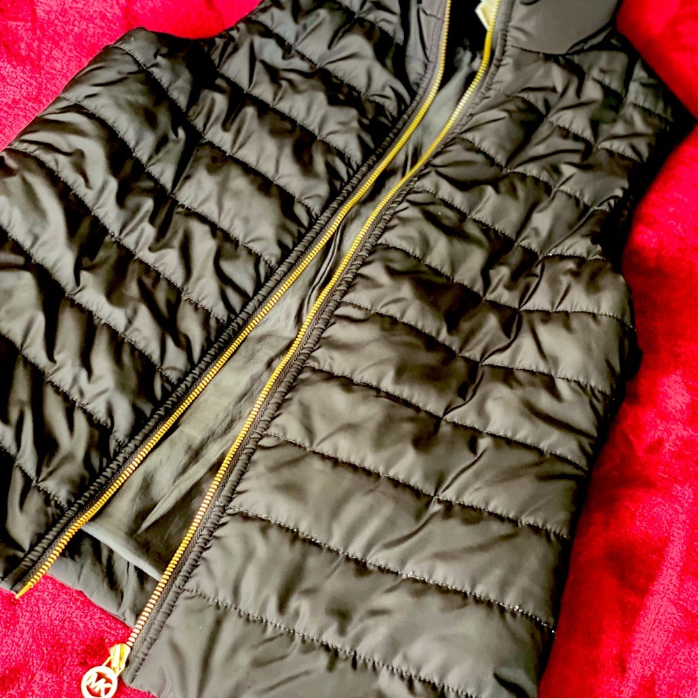 Black Michael Kors puffer vest